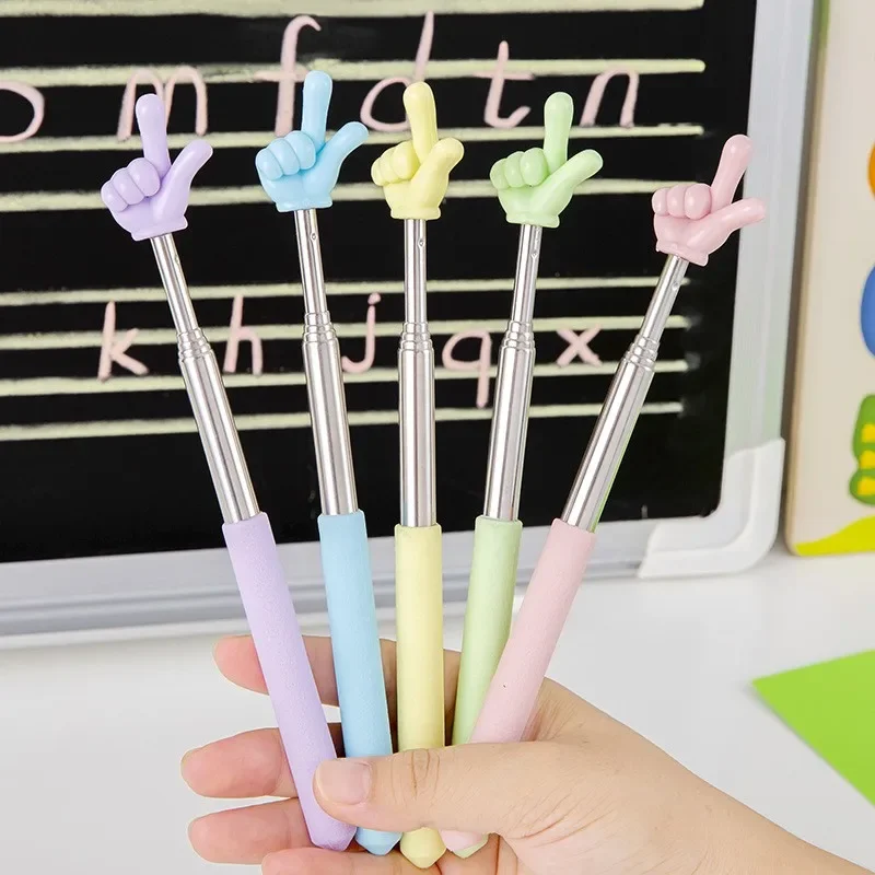 1PC Stainless Steel Pointer Finger Student Reading Sticks Whiteboard Teaching Pointer Sticks Handheld Presenter Teaching Tools