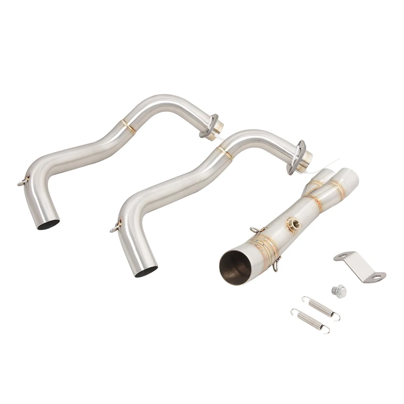 Motorcycle Full Exhaust System Header Pipe Stainless Steel Muffler For YAMAHA YZF-R7 2021-2025 MT07 FZ07 2014-2024 5