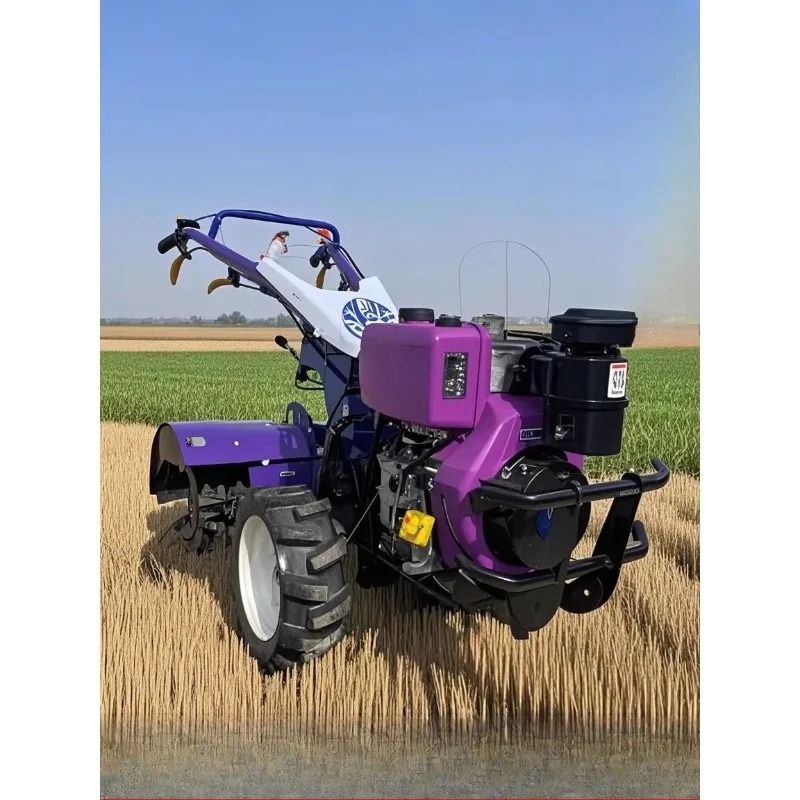 محراث دوار للتوصيل المباشر بأربعة عجلات، محراث صغير متعدد الوظائف