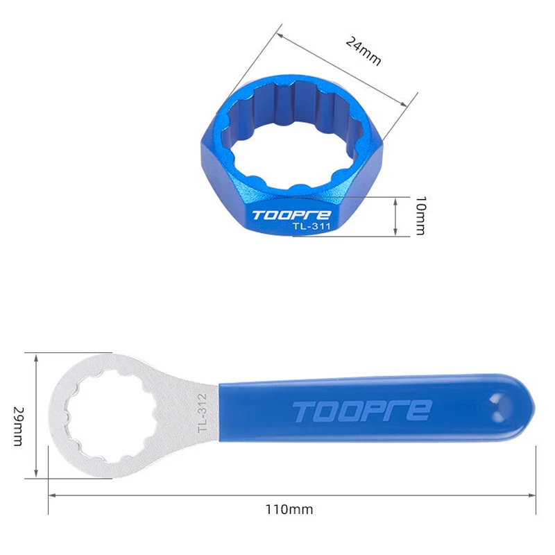 TOOPRE 10T Bicycle Pedal Axle Spindle Removal Tools Mountain Road Bike Loosing Lock Bolt for SHIMANO M520/M8040/M8140/M820/M828