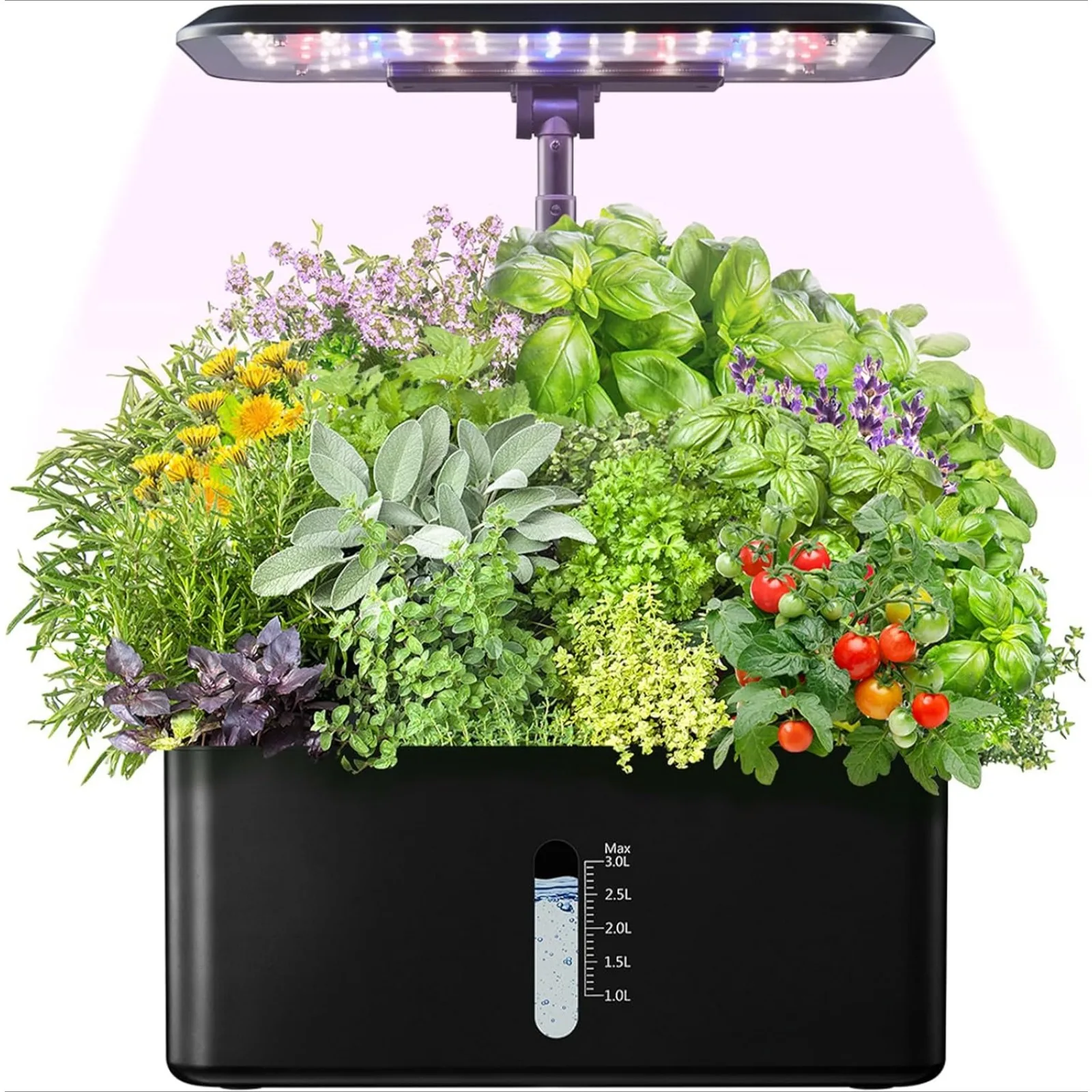 

Indoor Hydroponics Growing System: 12 Pods Remote Control Herb Garden Customize Time with Auto LED Grow Light & Adjustable