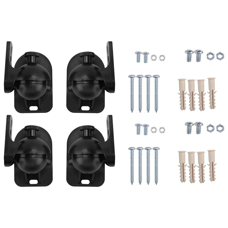 8PCS Universal Speaker Wall Mount Bracket Ceiling Stand Clamp With Adjustable Swivel And Tilt Angle Rotation