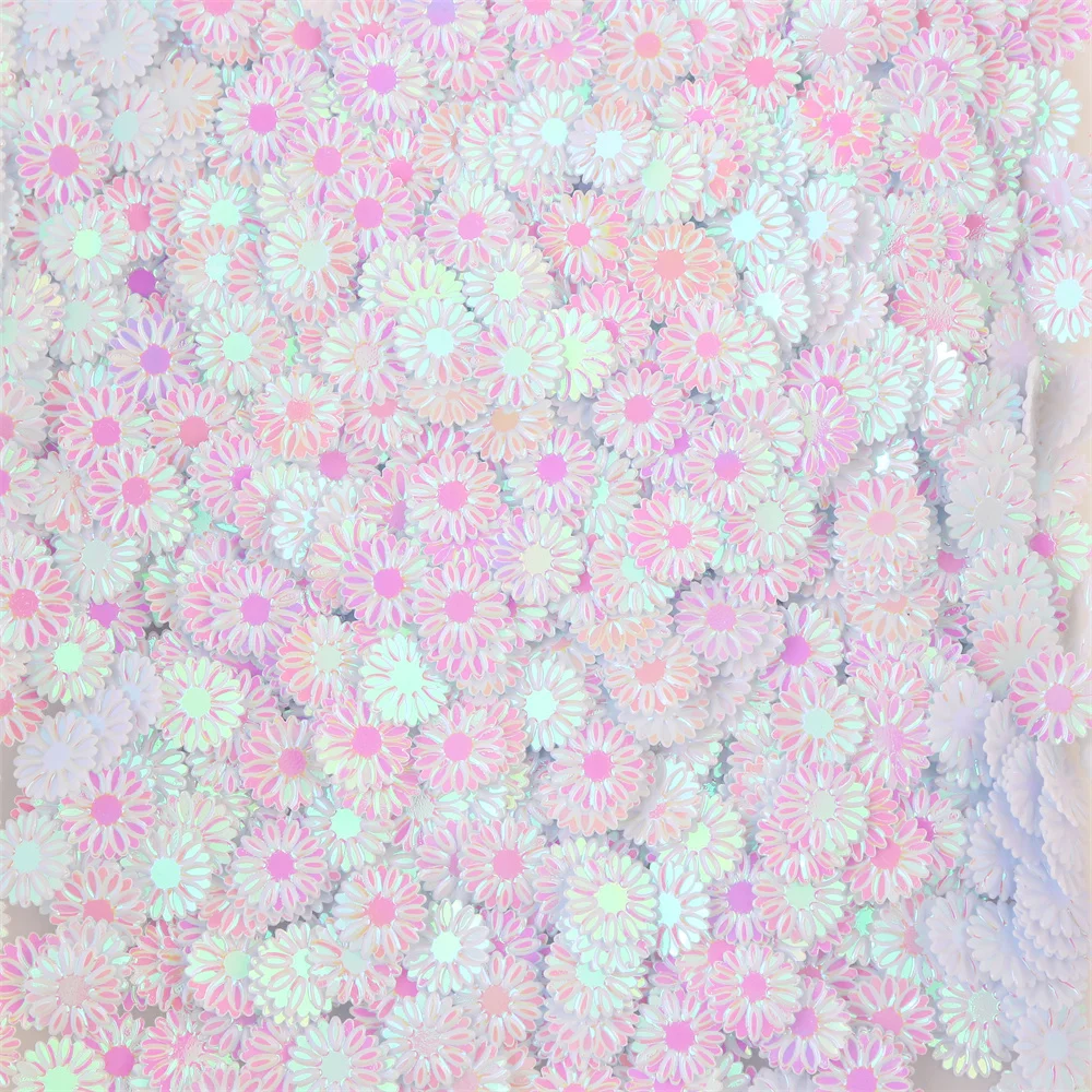 20g/450g 9MM Gänseblümchen-Pailletten Glitzerflocken für Schleimfüllung, Nagelkunst & Handyhüllen-DIY-Deko, Harz-Bastelzubehör Lentejuelas – Detail 10