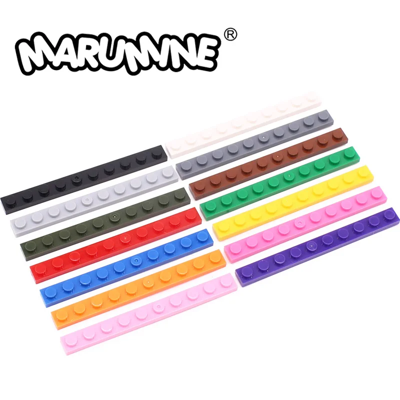 Marumine 20 pces moc placa 1x10 compatível com 4477 blocos de construção partículas placa modelo montar acessórios peças tijolos