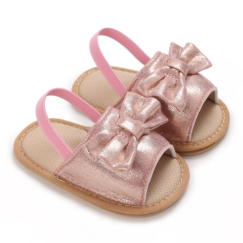 0-18M Baby Cute Preschool Summer Sandals Pink Princess Casual Soft Rubber Sole Anti slip Single Shoes Girl\'s Walking Shoes