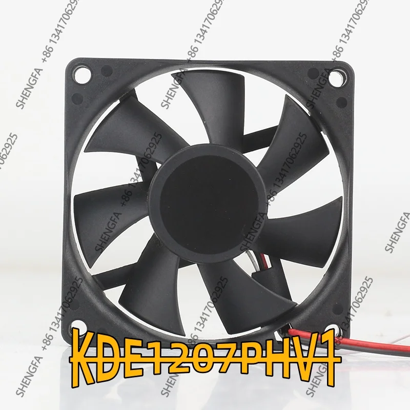 SUNON 7015 7CM 3-pin KDE1207PHV1 5V 24V 48V DC12V 1.9W CPU Maglev Quiet inverter Three wire cooling fan