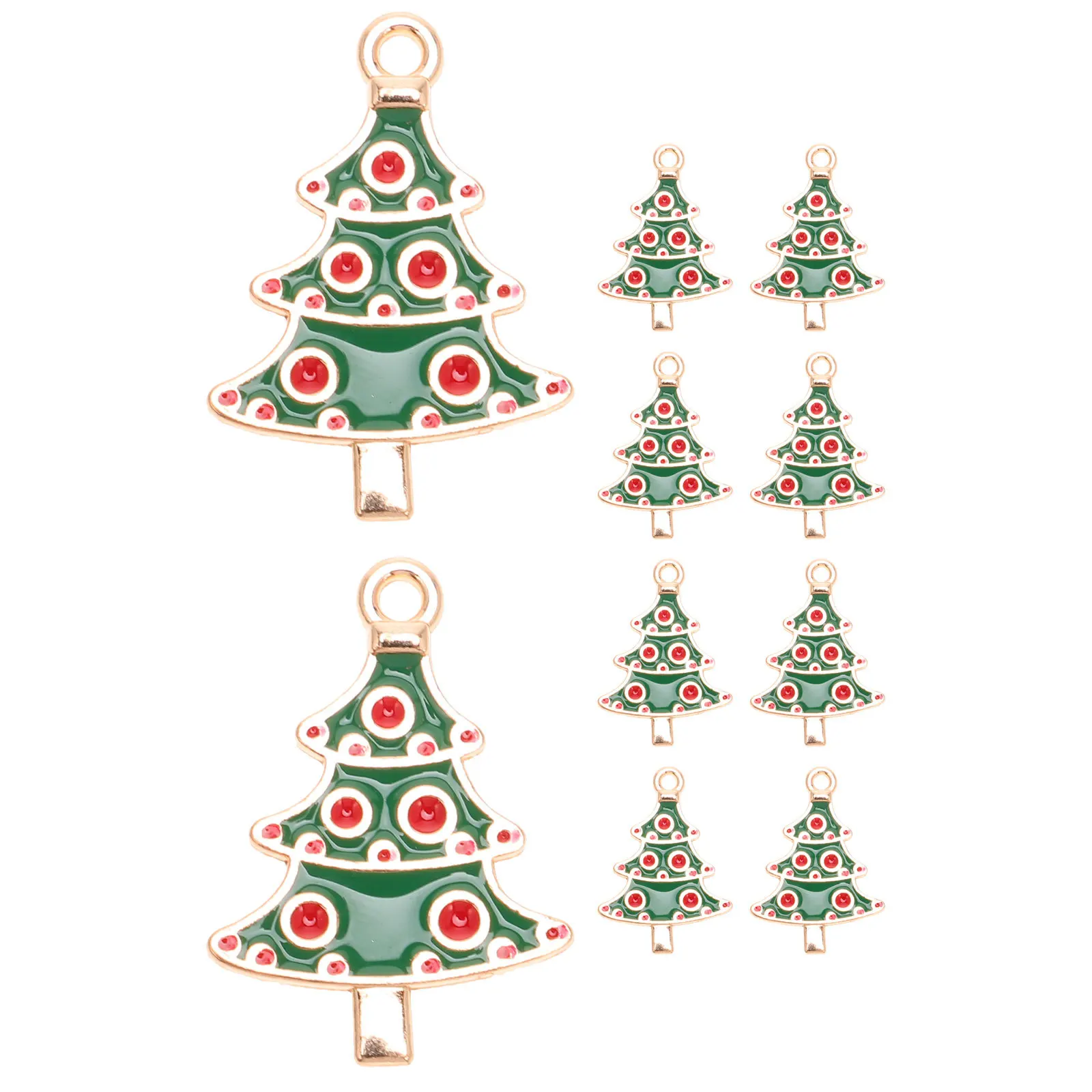 10 stuks kerstboom hanger xmas emaille diy oorbellen sieraden accessoires ketting armband maken bedels vakantie cadeau