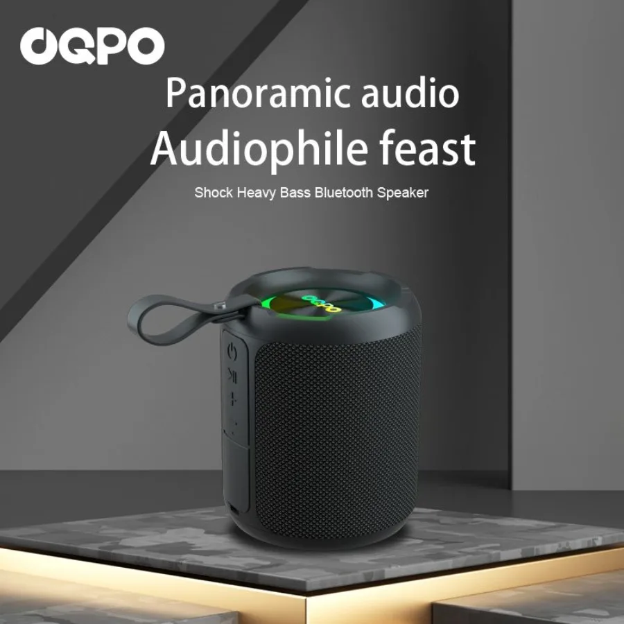 

OQPO Wireless Outdoor Speaker 40W Power Wireless 5.3 TWS Pairing 360 Surround Sound Deep Bass HiFi Quality 3 EQ Modes Ideal for