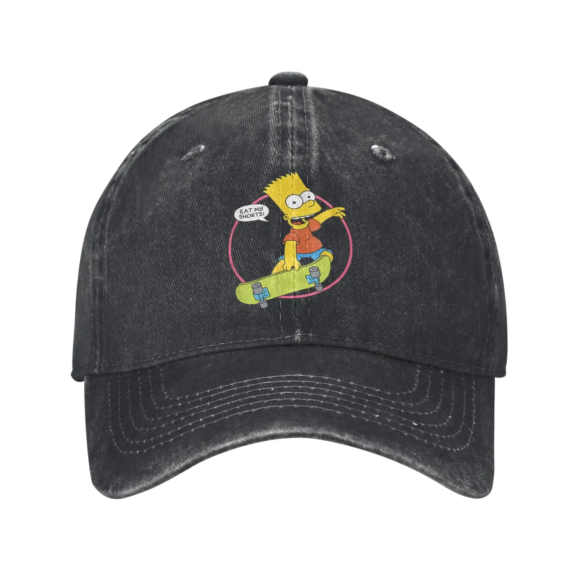Nueva Gorra de Béisbol The S-simpson Bart Eat My Shorts, Ajustable, Unisex, para Adolescentes, con Logotipo Personalizado, para Senderismo, Pesca, Gorra Snapback, Regalo de Cumpleaños