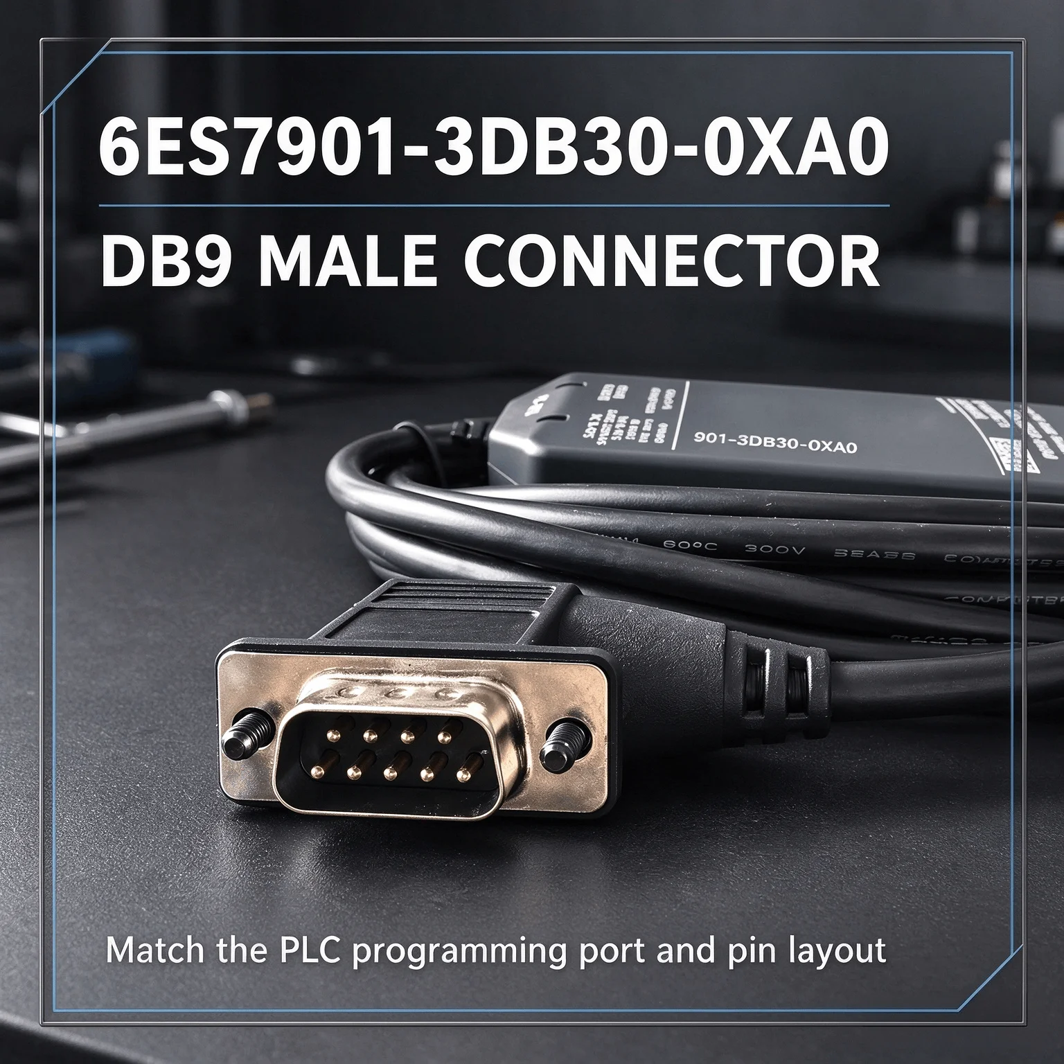 Industrial Isolated 6ES7901-3DB30-0XA0 Download Cable for Siemens S7-200 CN SMART, 5M PPI, Stable Commissioning Transfer Line