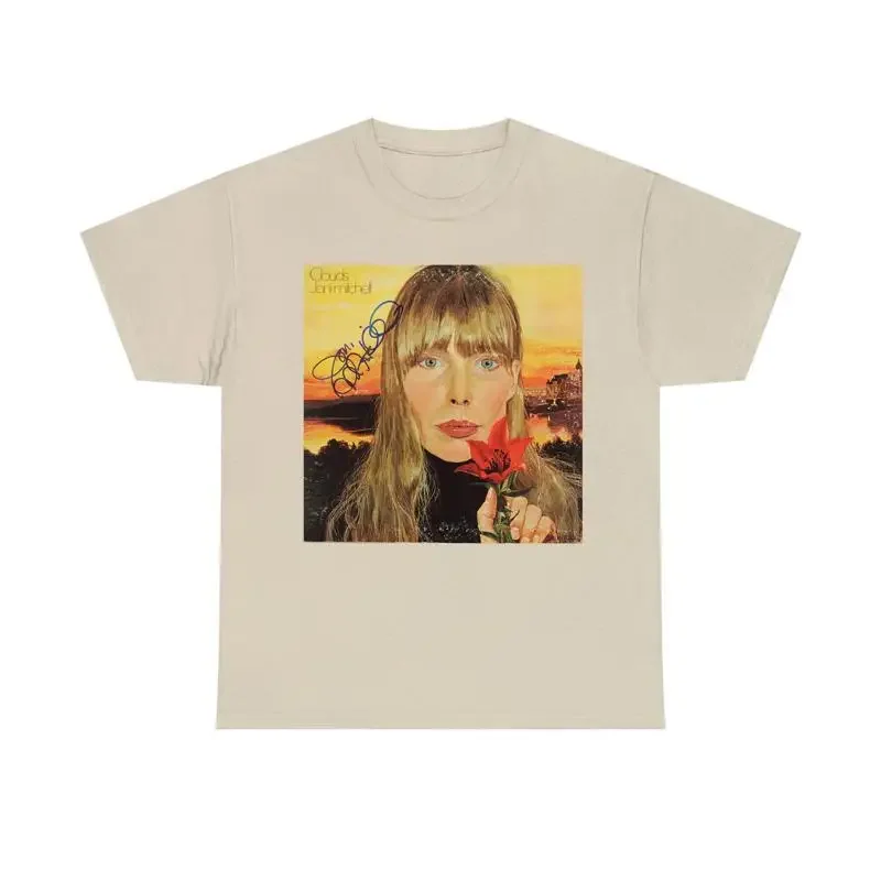 Joni Mitchell Album Signed T Shirt Sand Short Sleeve S To 345Xl
