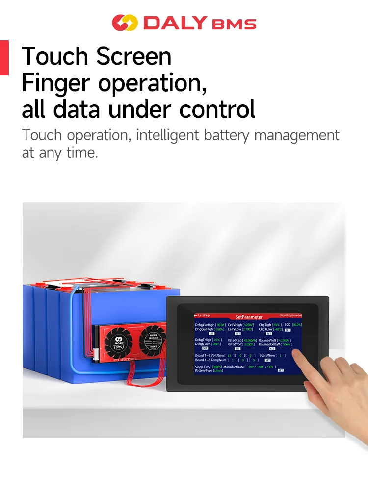 DALY 스마트 BMS 액세서리 USB-UART RS485 케이블 CANbus 박스 전원 LCD 터치 스크린 조명 보드, WNT 블루투스, 12V