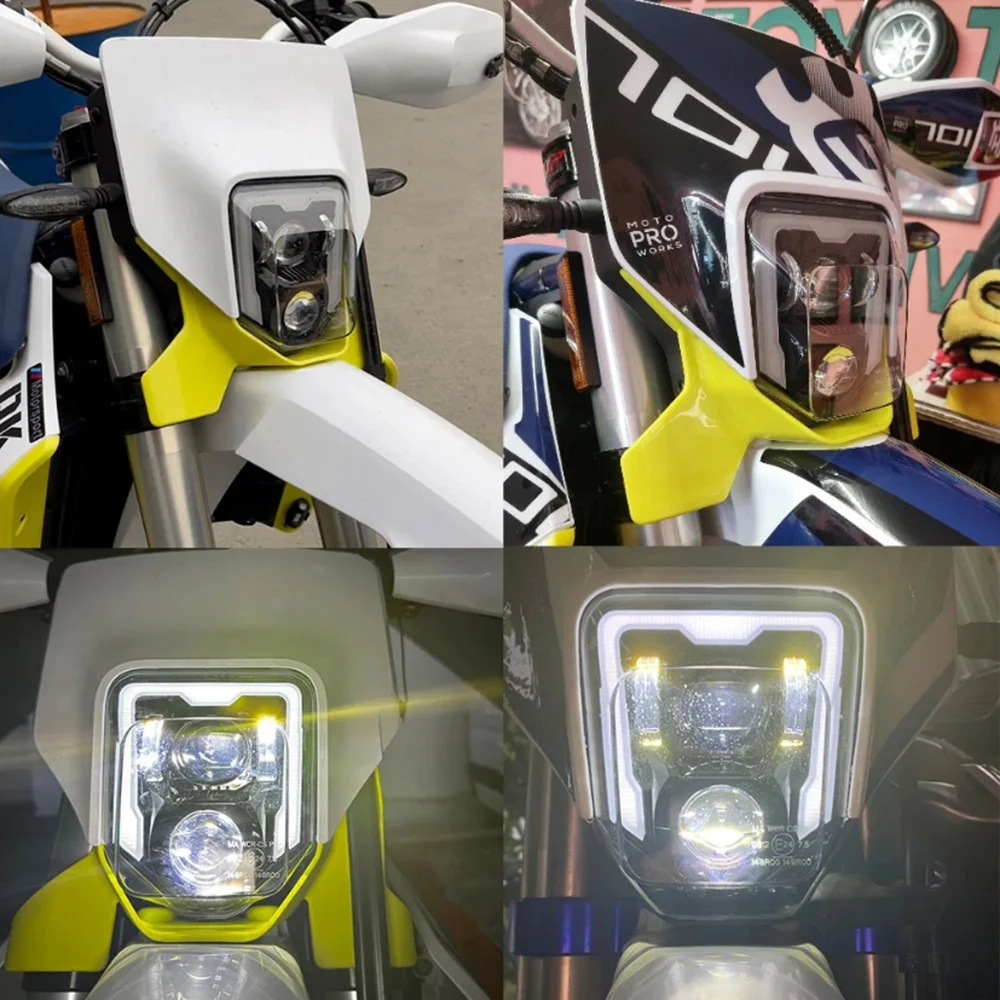 Faro moto Enduro per Husqvarna 701 Led Supermoto TE TC FE FC Cafe Racer Accessori Dirt Bike