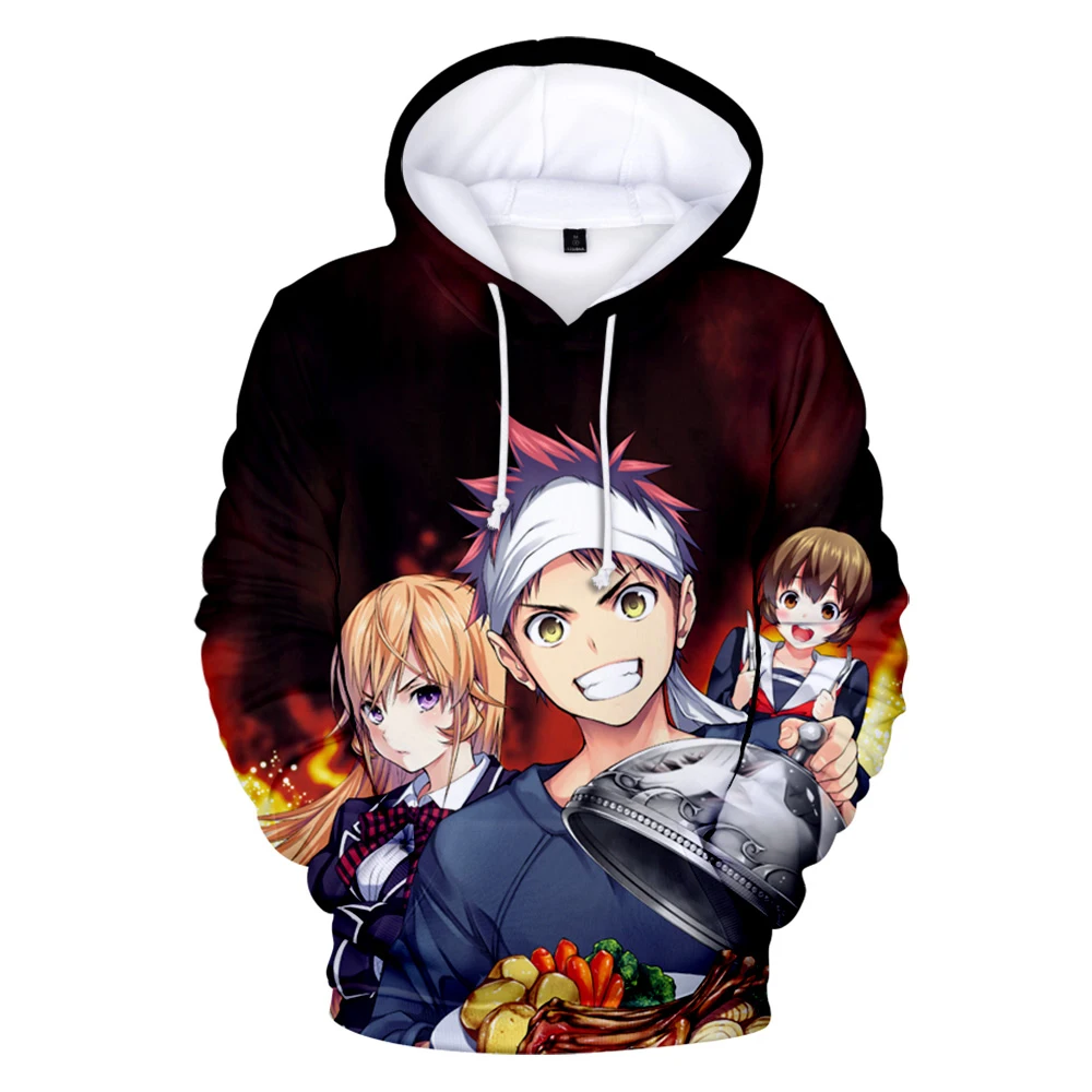 

Spirit of Eat Halberd Hoodies 3D Anime Sweatshirts Men/women Pullovers Fashion 3D Hoodies Food Wars Shokugeki No Soma Hoodie Men