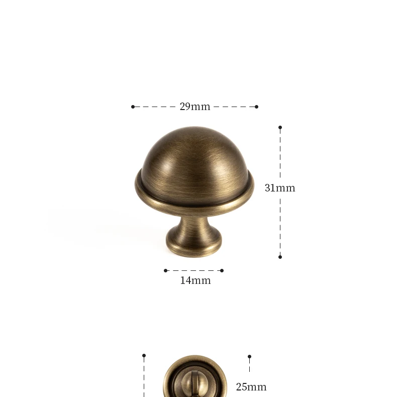 Antique brass furniture pull and drawer knob — supplier illustration 19