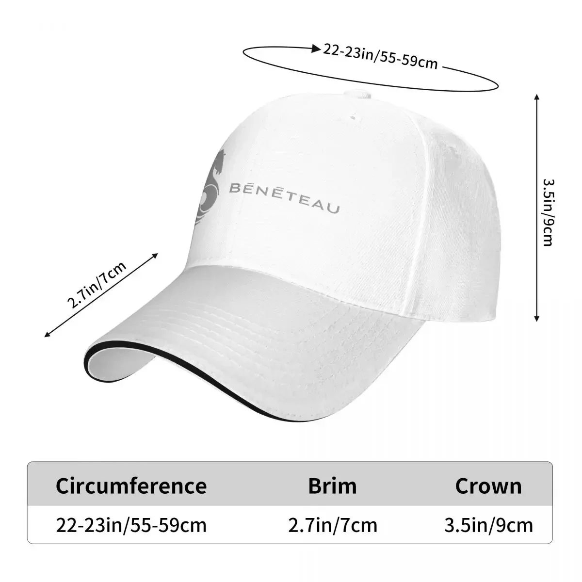 BENETEAU YACHTS Baseball Cap Snapback Men Women Hat Outdoor Adjustable Casual Cap Sports Baseball Hat Polychromatic Customizable