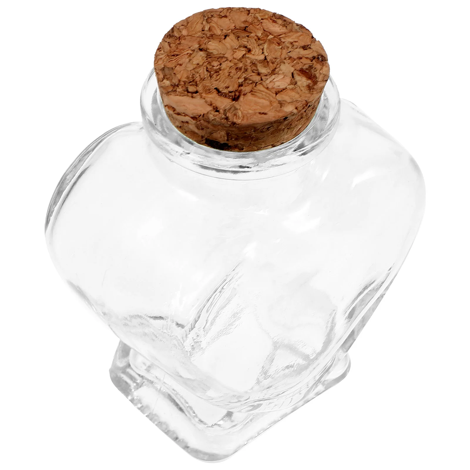 

Glass Heart Shaped Bottle Decorative Landscape Drifting Craft Container Wishing Jars Small Storage Vessel