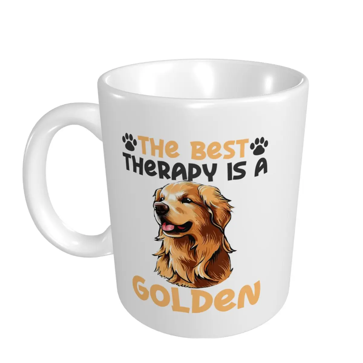 Mark Cup Mug The Best Therapy Is A Golden Retriever Dog Lovers Coffee Mugs Tea Milk Water Cup Travel Mugs For Office Home
