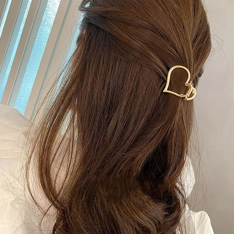 

Y2k Metal Bow Grab Clip Hair Claws Korean Simple Headwear Girls Women Back Of Head Half Tie Hair Shark Clip Jewelry