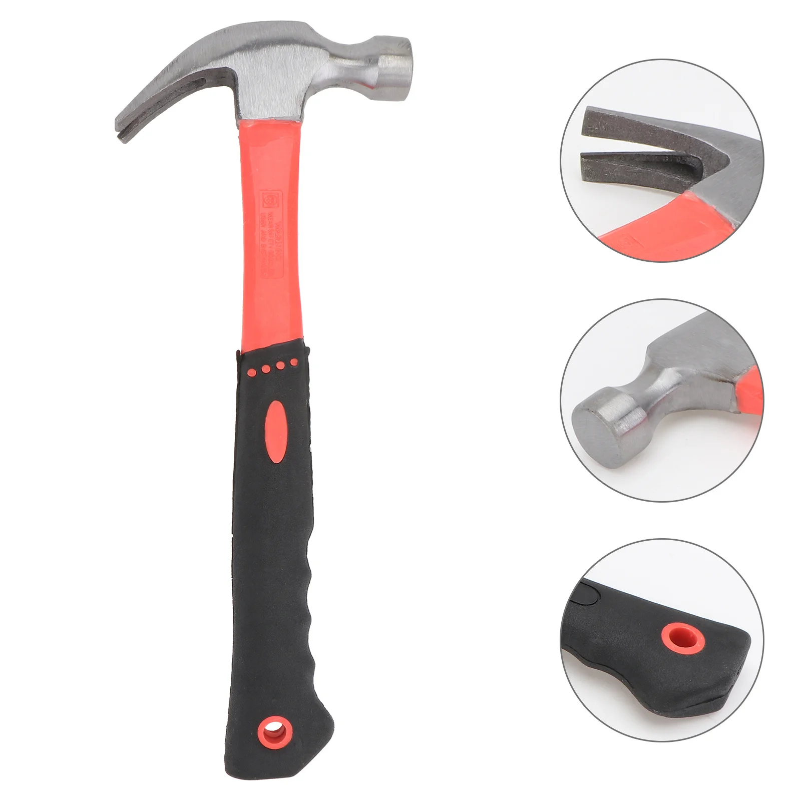 

1Pcs Anti-Slip Handle Claw Hammer Compact Size Insulated Magnetic Head Multifunctional Nail Puller Claw Hammer