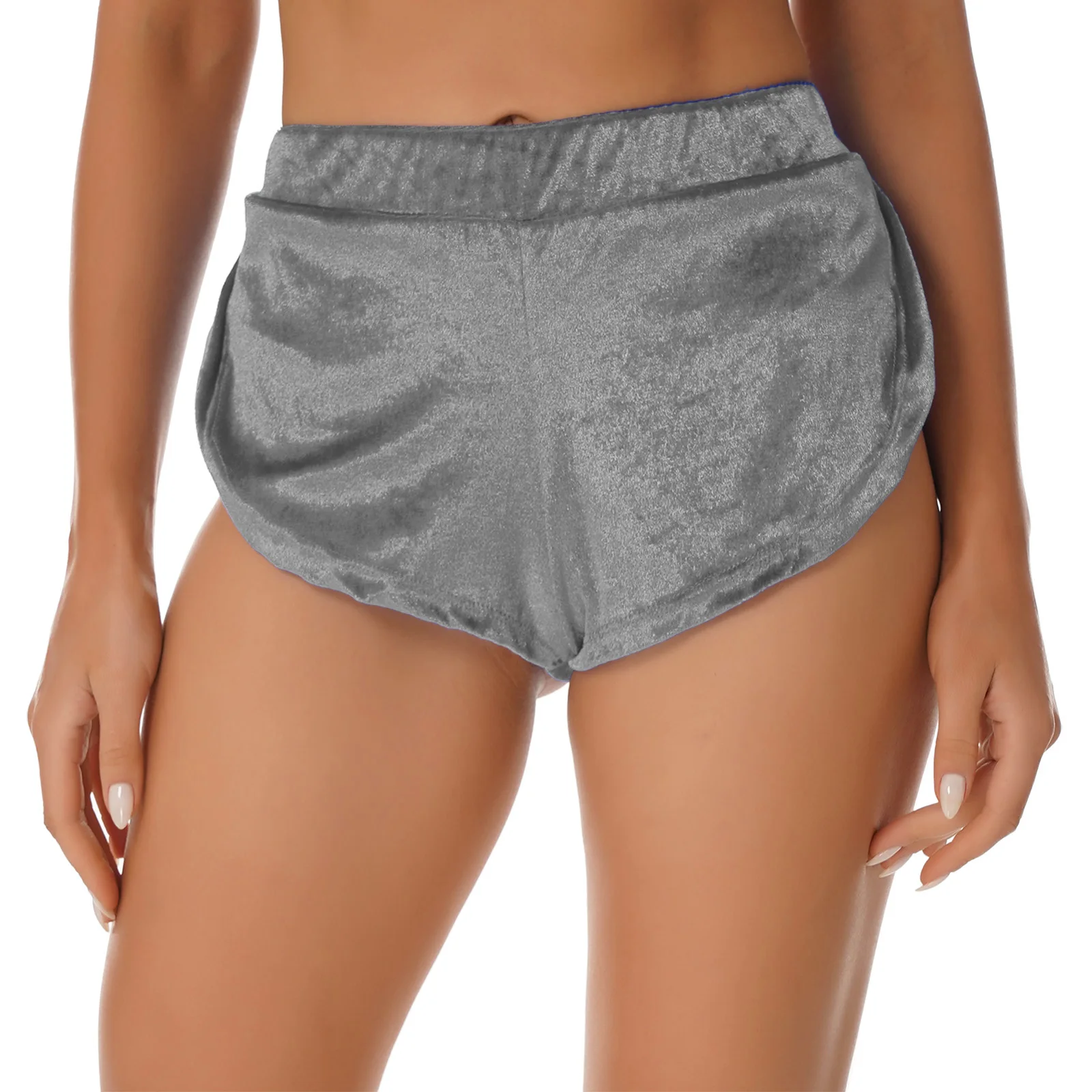 Verão yoga shorts roupas femininas veludo casual elástico bolha bunda esporte calças curtas de cintura alta fitness correndo shorts bottoms