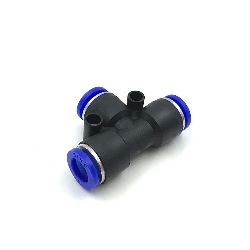 100pcs 50pcs Lot PE Pneumatic Fittings Fitting Plastic T Type 3-way for 4mm 6mm 8mm 10mm Tee Tube Quick Connector Slip Lock