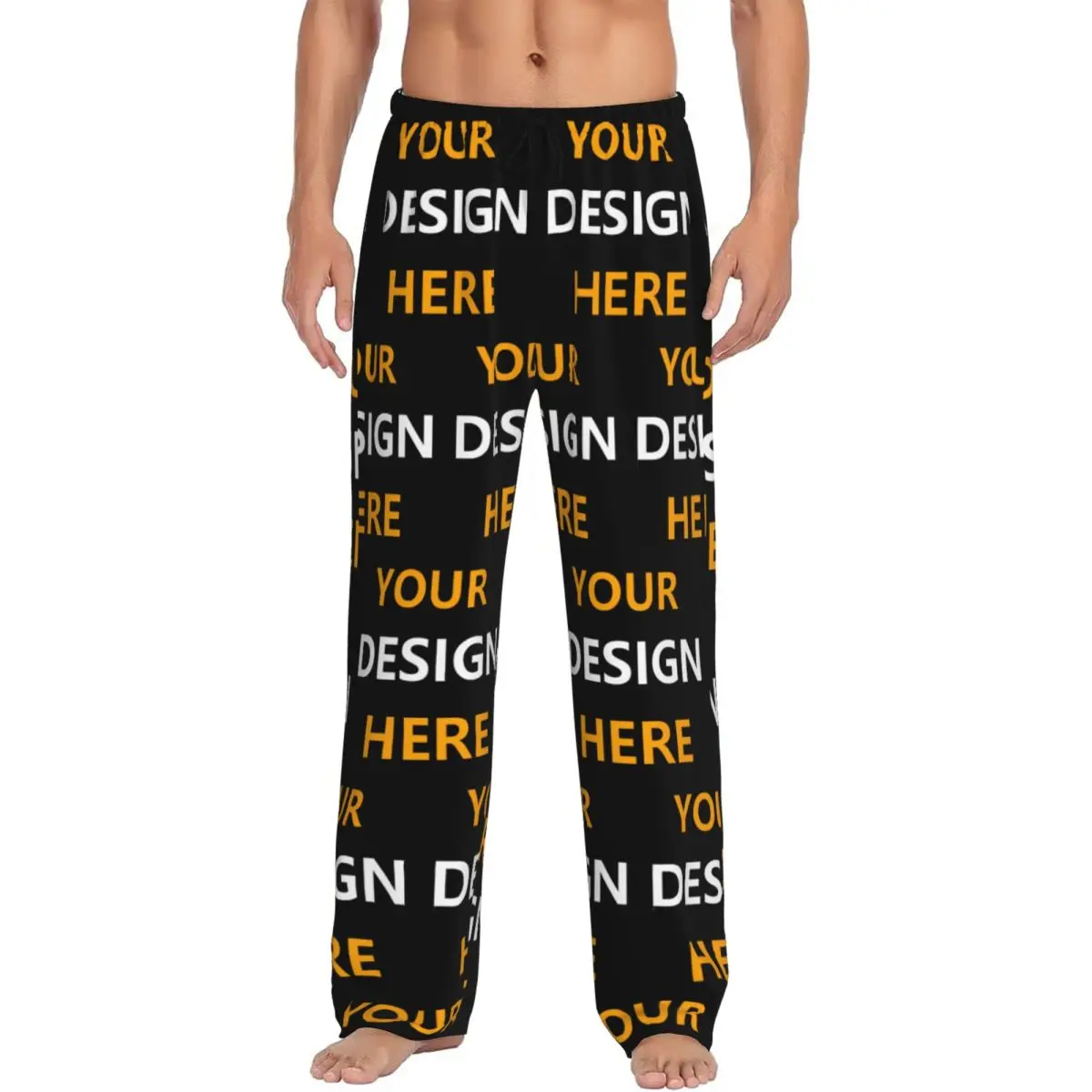 Custom Men Custom Your Design Here Pajama Pants Printed Personalized Sleep Sleepwear Bottoms with Pockets