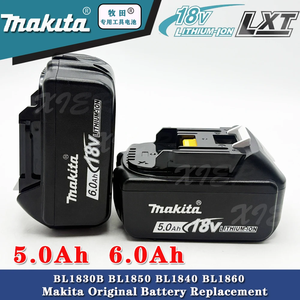 

NEW 2024 18V 6.0/5.0Ah BL1860b Rechargeable Li-ion Battery For Makita 18 Volt Power Tools BL1860 BL1830b BL1850b BL1840 LXT-400