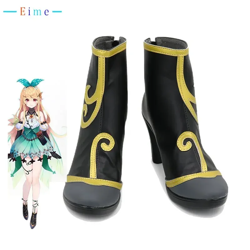 Vtuber LazuLight Pomu Rainpuff Cosplay Shoes Halloween Carnival Boots PU Leather Shoes Cosplay Props Custom Made