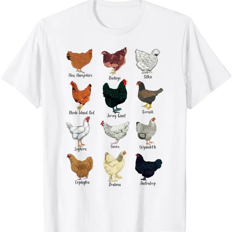 

Different chickens chicken breeds T Shirt