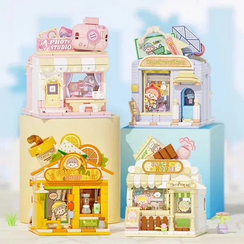 Finding Unicorn zZoton Featured Street View Shop Series Blind Box Toys Doll Anime Action Figure Desktop Ornament Gift Collection