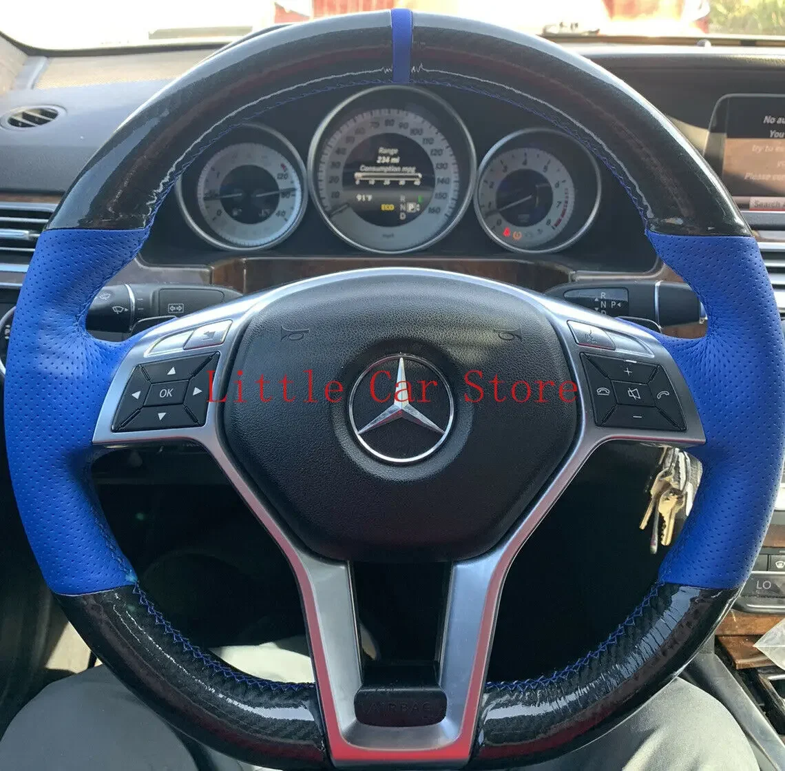 

Для Benz DIY ручное шитье чехол на руль автомобиля