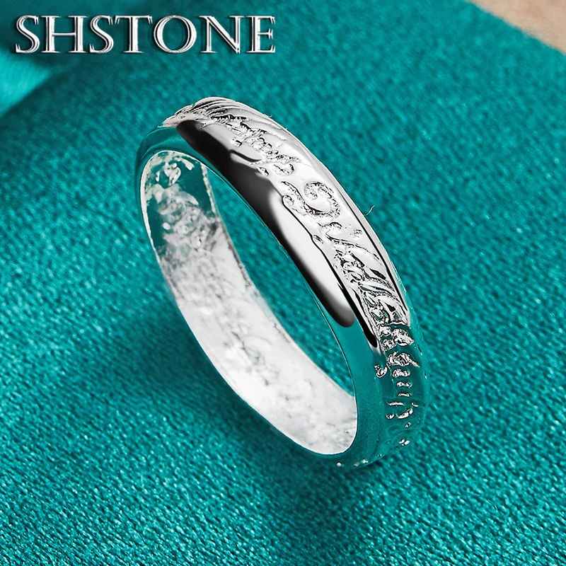 Fine 925 Sterling Silver Letter Rings For Women Men Engagement Wedding Birthday Party Fashion Jewelry Lady Christmas Gifts