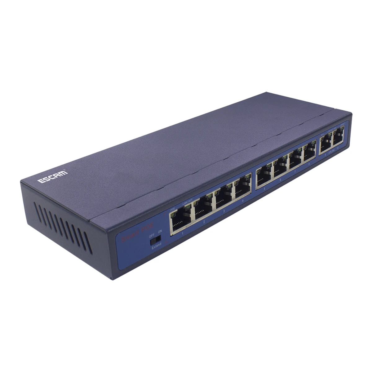 ESCAM 8+2Channel Fast Ethernet POE Switch for Network POE IP Cameras Spliter