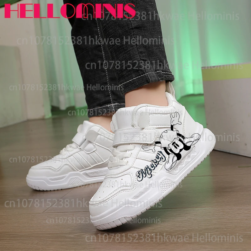 

Hot Selling Mickey mouse Children shoes boys girls Cool graffiti high-top arch support Youth student sneakers Shoes Gift