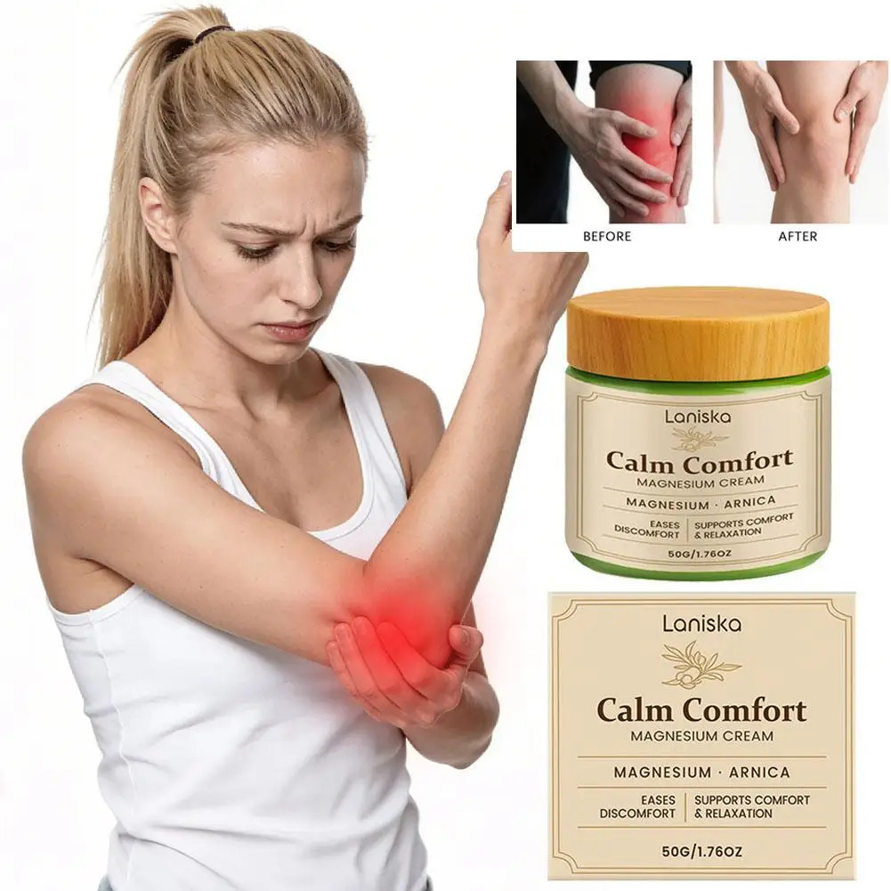 

Крем с магнием Calm Comfort для расслабления тела, гладкий, нежирный, быстро впитывающийся уходовый крем для ежедневного ухода за кожей.