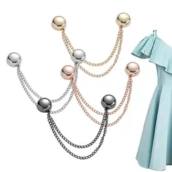 Multi-Functional 4Pcs/Set Magnetic Clothing Clips Magnet Brooch Boutonniere Pins Delicate Clothing Skirt Pants Accessories