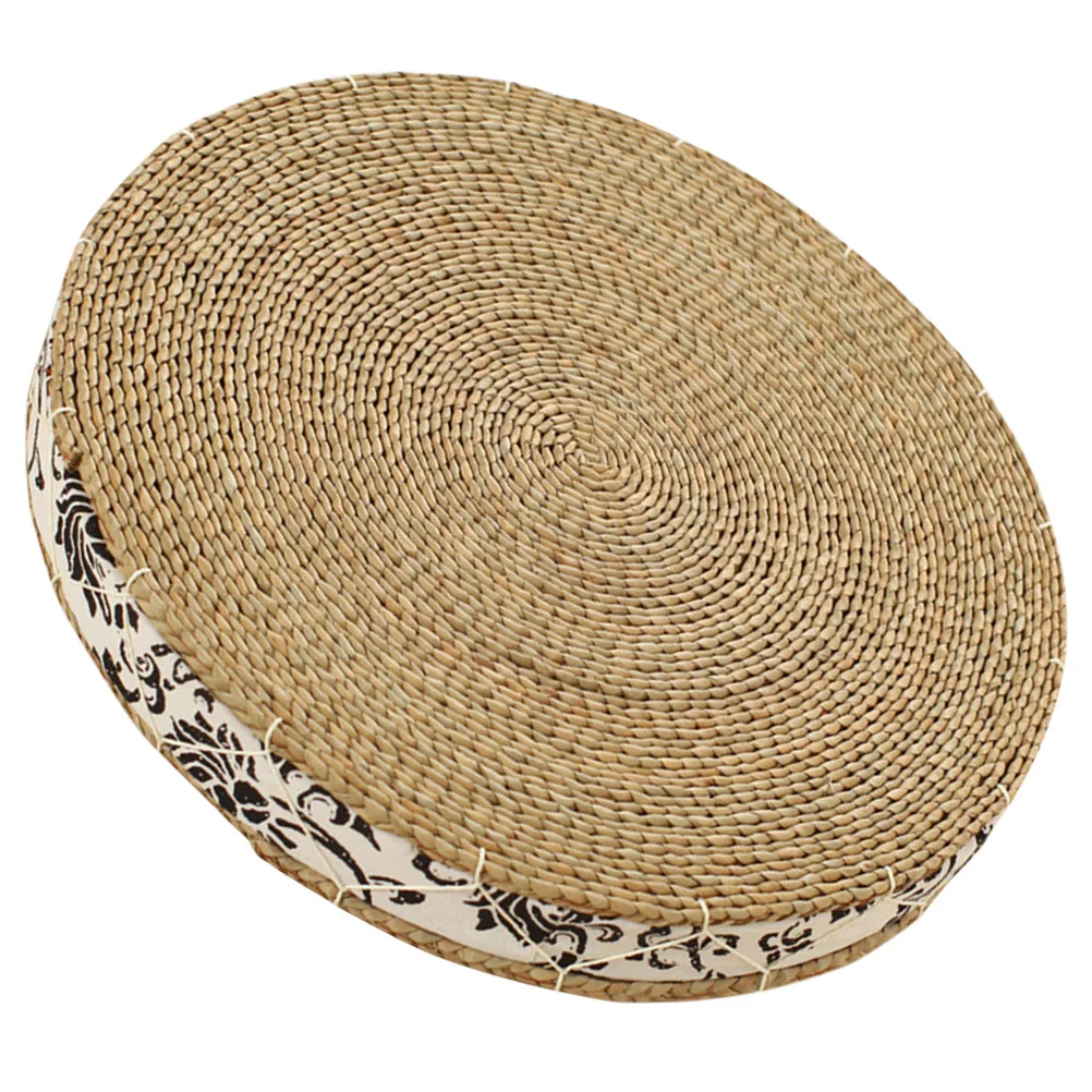 Cushion Tatami Straw Floor Meditation Round Pouf Pillow Japanese Chair Seat Braided Yoga Ottoman Mat Pad Pads Woven Rattan