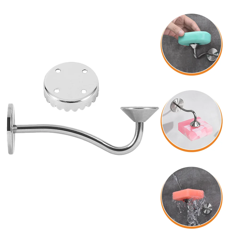 Stainless Steel Soap Holder Sponge for Sink Bathroom Magnetic Wall-mounted Shower Bar Travel Kitchen