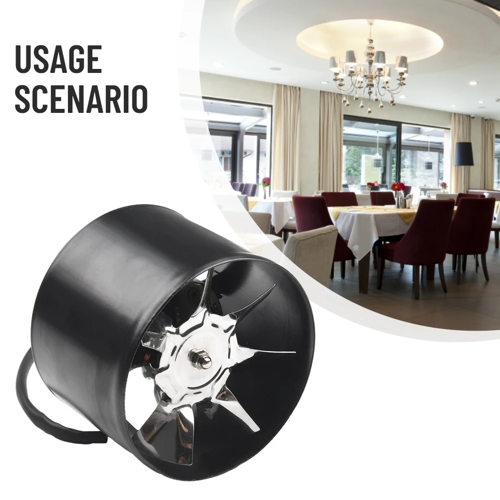 

220V 100mm Mini Metal Duct Exhaust Fan Exhaust Duct Fan Kitchen Range Hood Fan Suitable For Restaurant Kitchen Workshop Bathroom