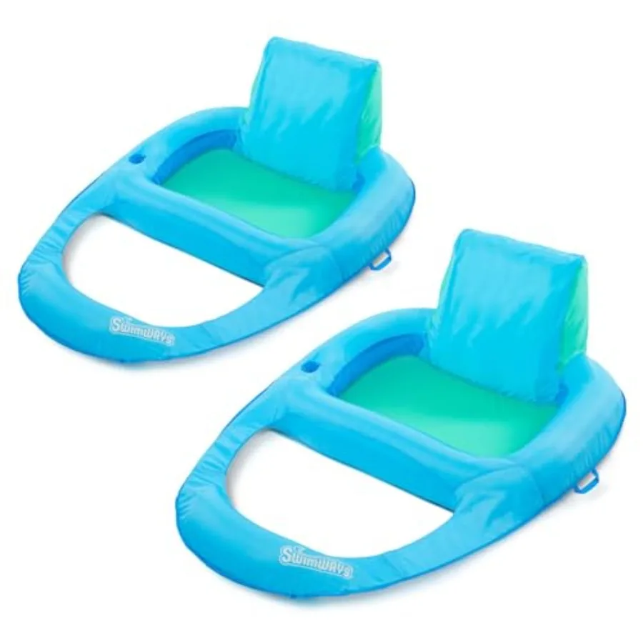 Spring Float Recliner XL 2 Pack For Outdoor Use, Blue Steel Frame With Weather-Resistant Fabric, Extra-Large Comfort And Easy F