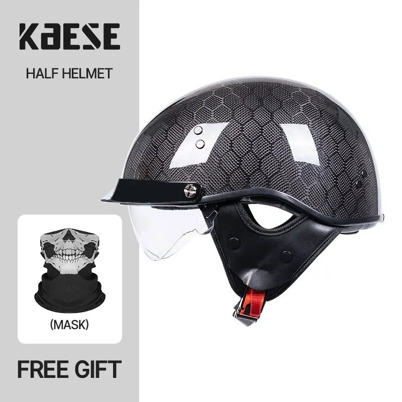 

Safety Riding Snakeskin Carbon Fiber Helmet Motorcycle Full Face Cascos Kask Moto De Capacetes Parts Motocross Casque DOT ECE