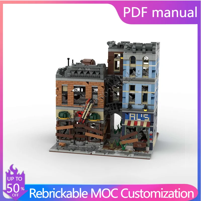 

2915 PCS Detective's Office Architectural Scenery Building Block Urban Street View Decor Micro Bricks Toy For Kids Birthday Gift