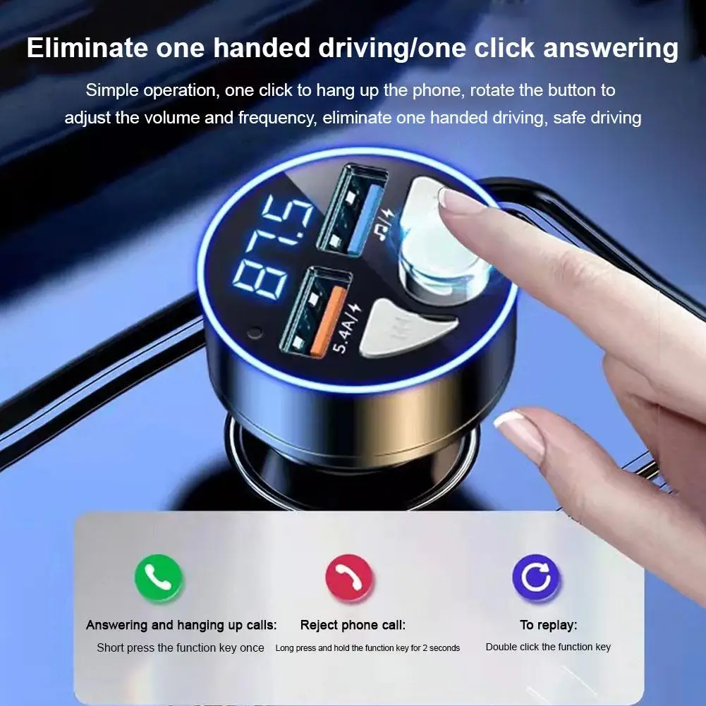 

NEW High-end Car MP3 Player Car Bluetooth Receiver Charging Car Adapter Car Charger Call Accessorie Mobile Navigation Fast X4Q3