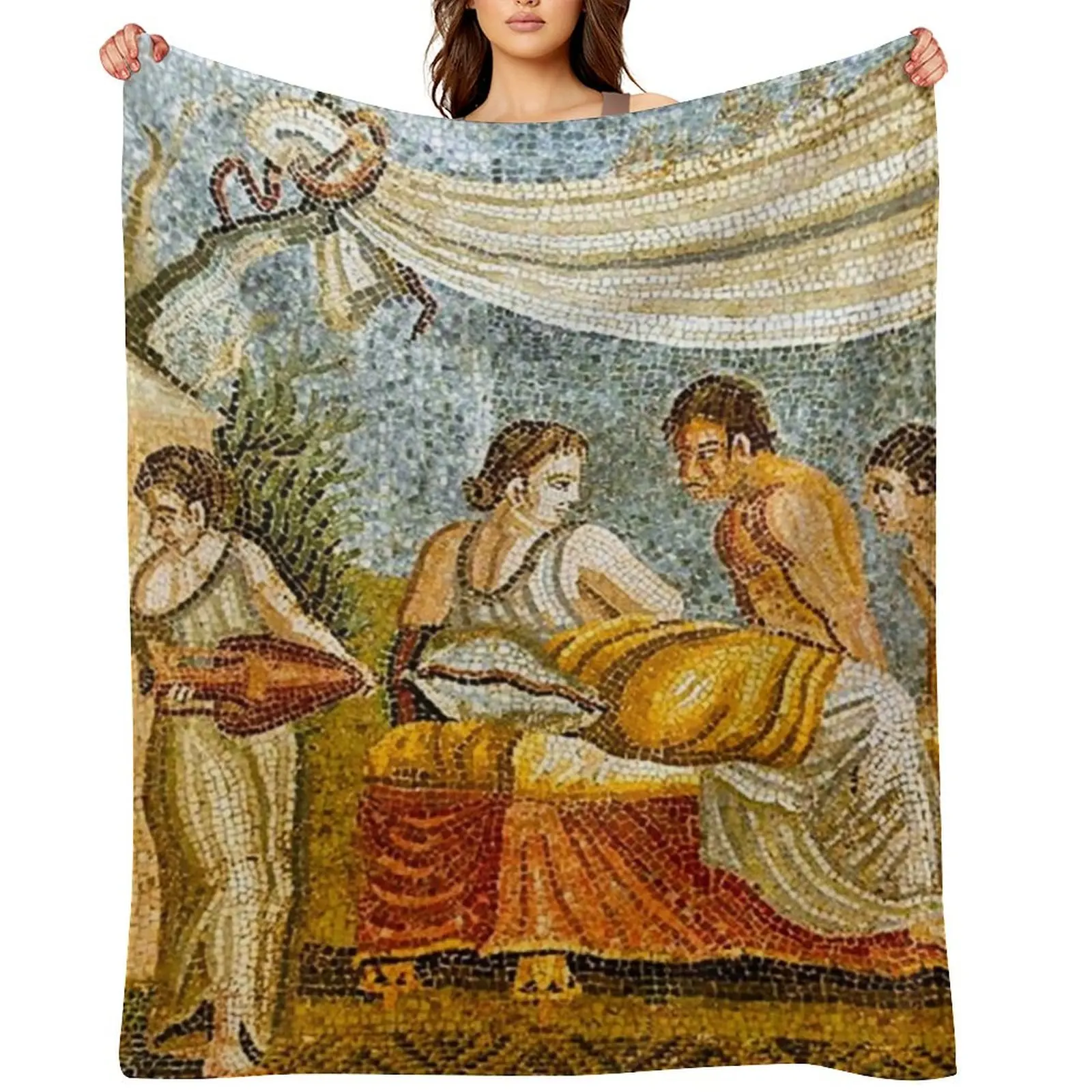 

Roman Empire Mosaic Throw Blanket Decorative Sofa anime heavy to sleep Vintage Blankets