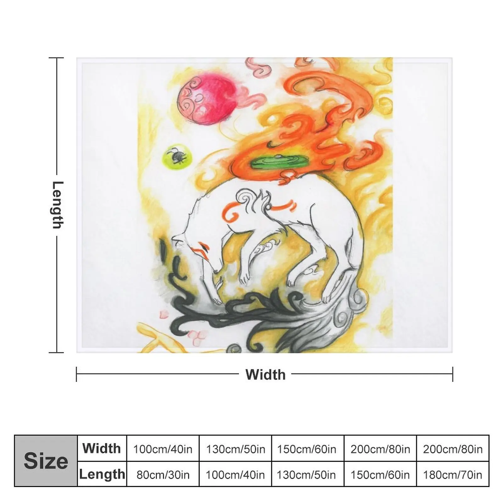 Okami Amaterasu Throw Blanket anime For Baby blankets and throws Blankets