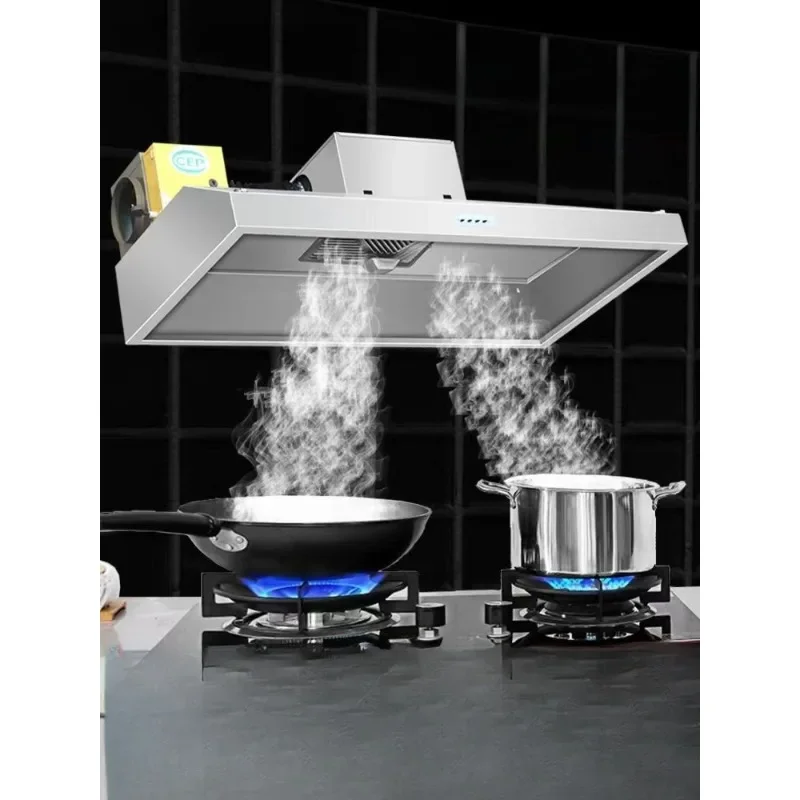 Commercial range hood Stainless steel hood Rural household kitchen Hotel earth stove Large suction