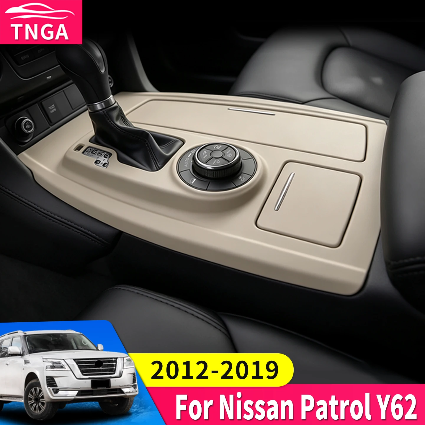 For Nissan Patrol Y62 2010-2019 Gear Shift Silicone Protective Cover Center Console Panel Interior Accessories Upgrade