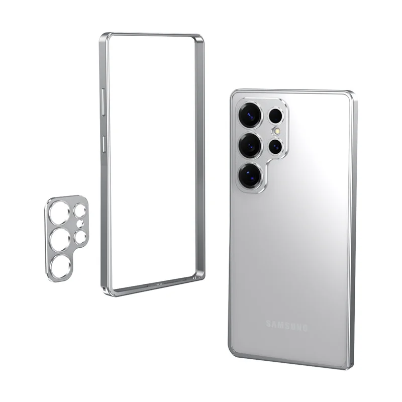 

For Samsung Galaxy S23 S24 S25 Ultra Plus Aviation Aluminum Alloy Bumper Phone Case Metal Frame Lens Protection Shockproof Cover