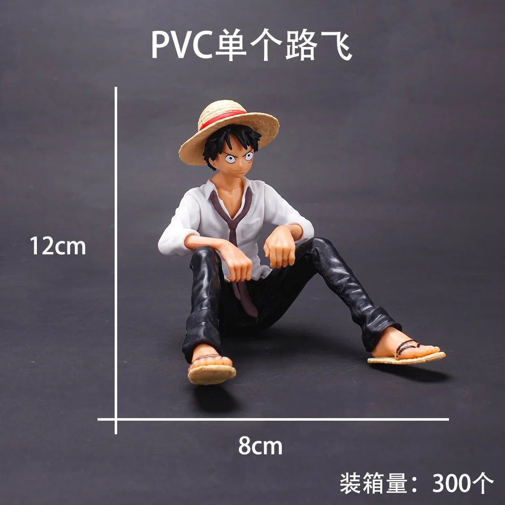 12CM One Piece Monkey D Luffy Classic Anime PVC Action Figure Statue Model Toys Doll Cake Car Decoration Collection Kid Gifts